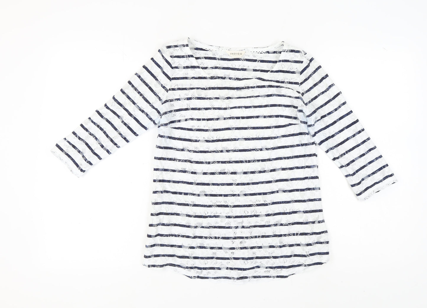 Womens UK Size 10 Marks and Spencer White Basic T-Shirt
