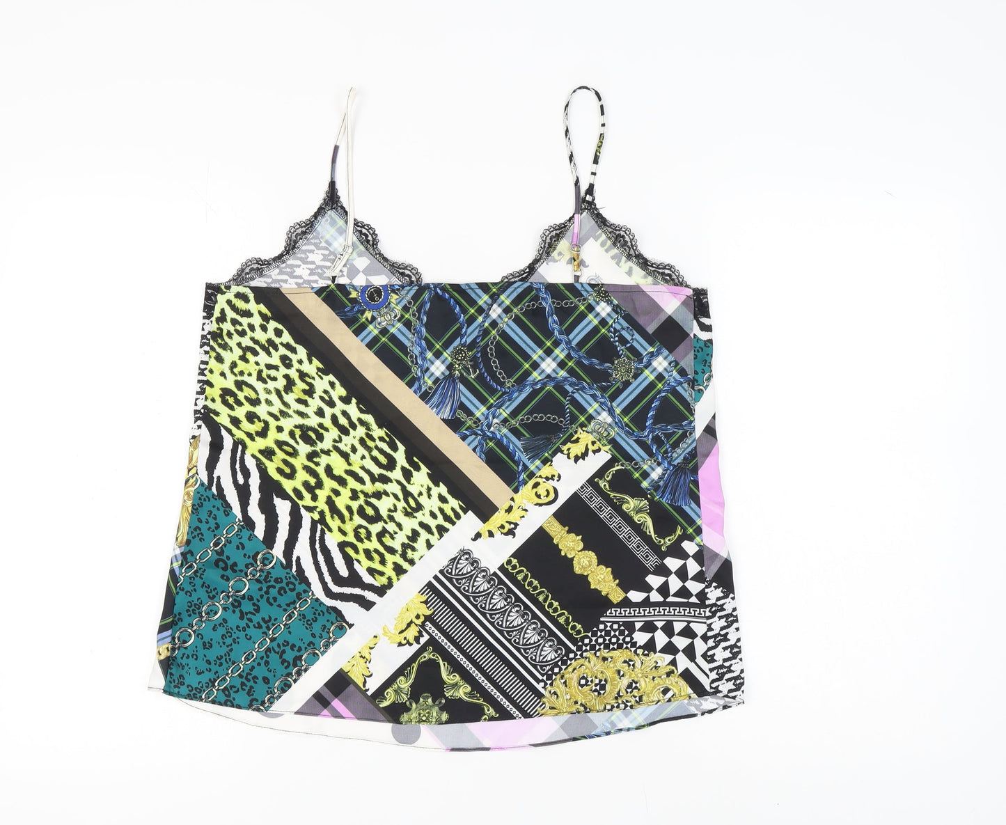 Womens UK Size 12 River Island Multicoloured Camisole Blouse