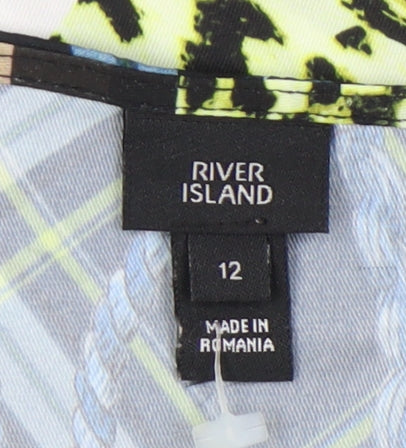 Womens UK Size 12 River Island Multicoloured Camisole Blouse