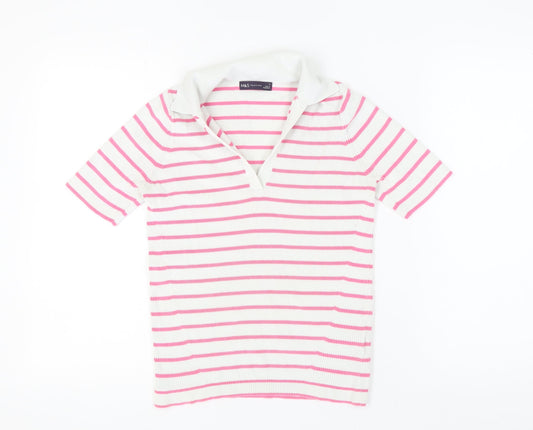 Womens UK Size S Marks and Spencer Multicoloured Basic Polo