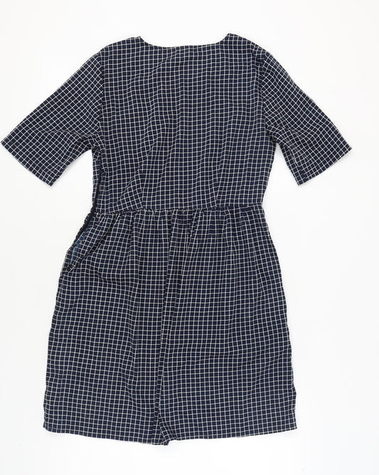 Vero Moda Women's Black Check Shift Dress M