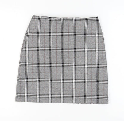 Marks & Spencer Women's Grey Check Pencil Skirt Size 8