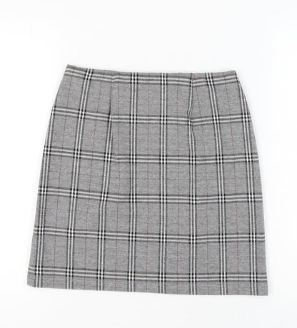 Marks & Spencer Women's Grey Check Pencil Skirt Size 8