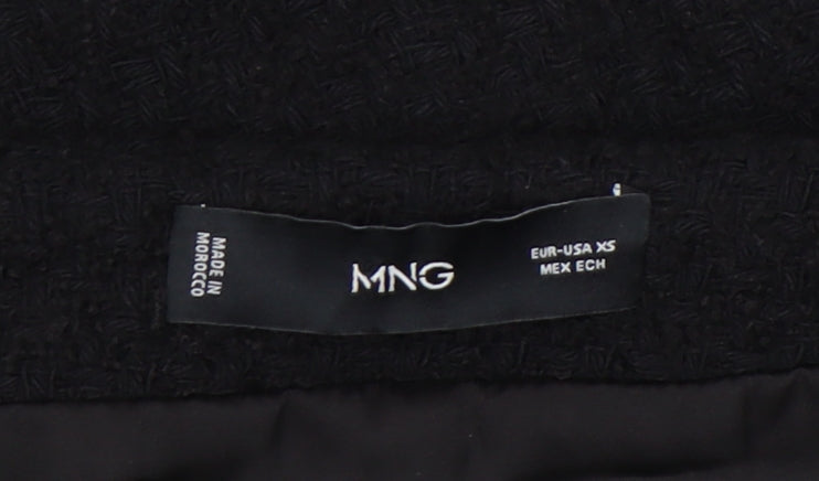 MNG Women’s Black Pencil Skirt XS Cotton Blend