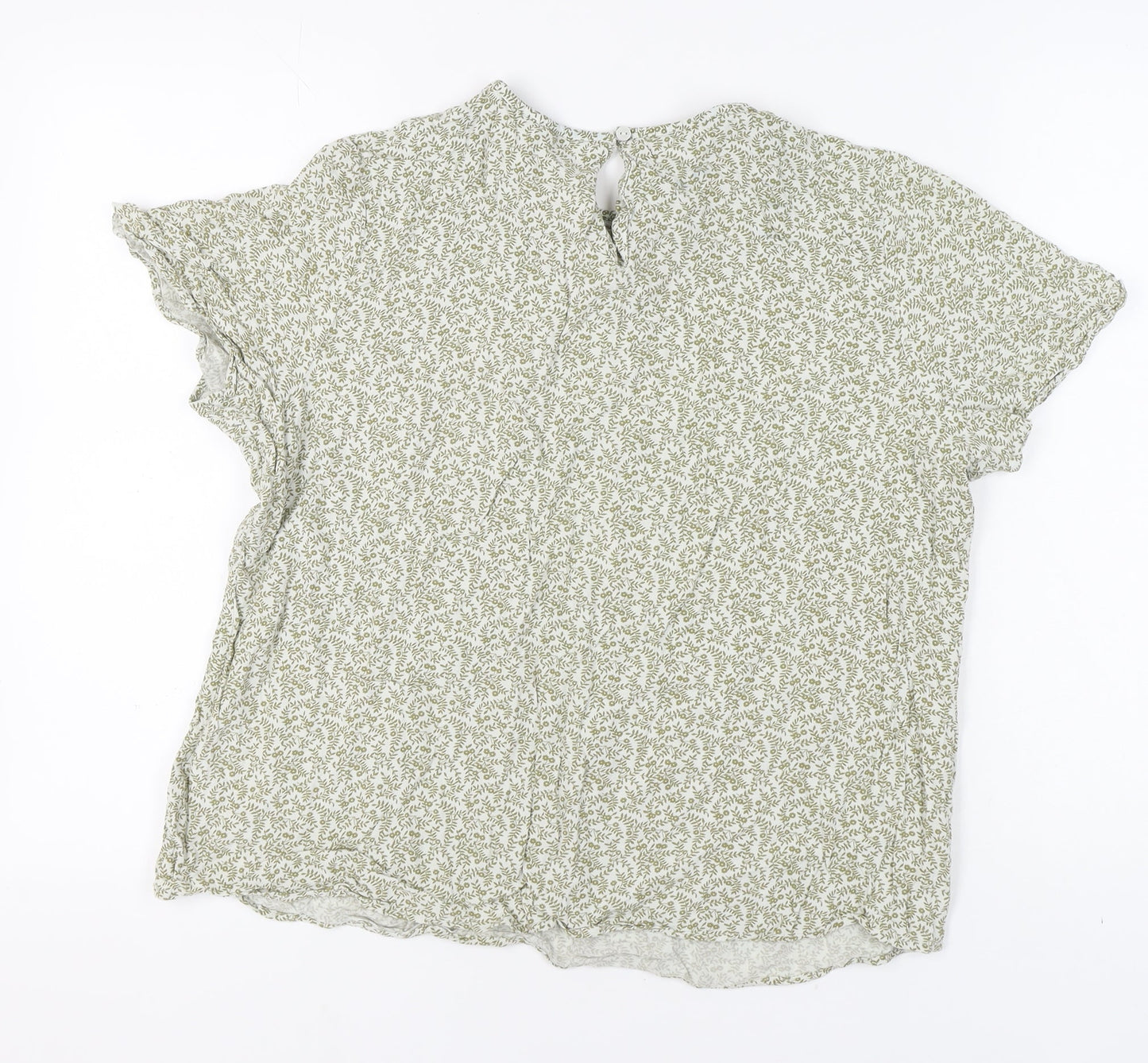 Womens UK Size 14 Marks and Spencer Green Basic Blouse