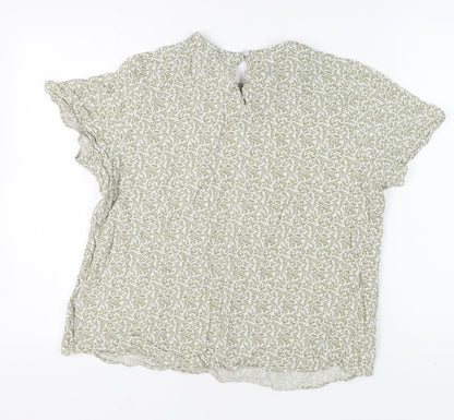 Womens UK Size 14 Marks and Spencer Green Basic Blouse