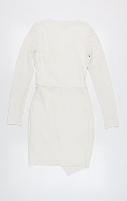 Miss Selfridge Women's White Wrap Dress Size 4
