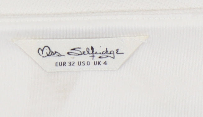 Miss Selfridge Women's White Wrap Dress Size 4