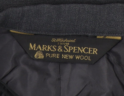 Marks and Spencer Women's Grey Wool Pencil Skirt Size 12