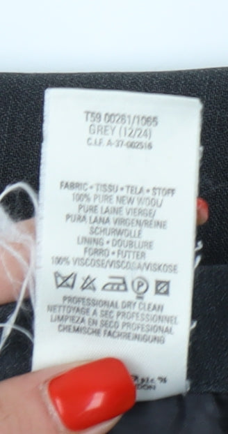 Marks and Spencer Women's Grey Wool Pencil Skirt Size 12