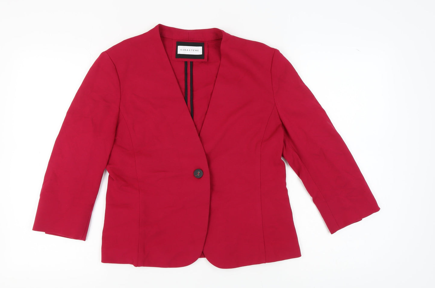 Caractère Red Women's Blazer, Size 16, One-Button, Formal
