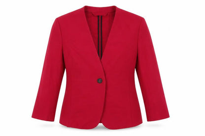 Caractère Red Women's Blazer, Size 16, One-Button, Formal
