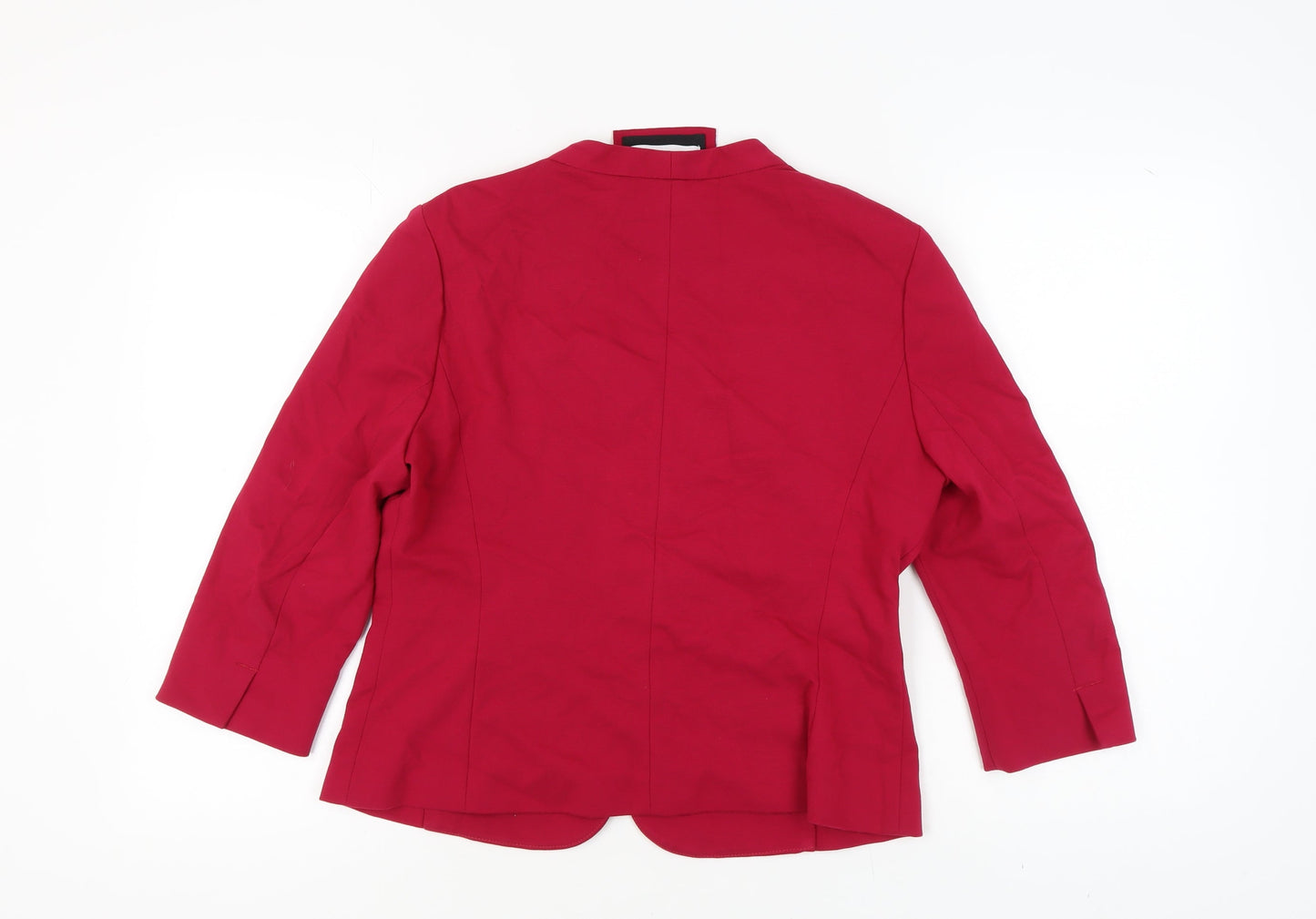 Caractère Red Women's Blazer, Size 16, One-Button, Formal