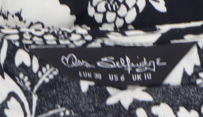 Womens UK Size 10 Miss Selfridge Black Basic Blouse