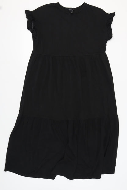 New Look Women's Black Short Sleeve Shift Dress