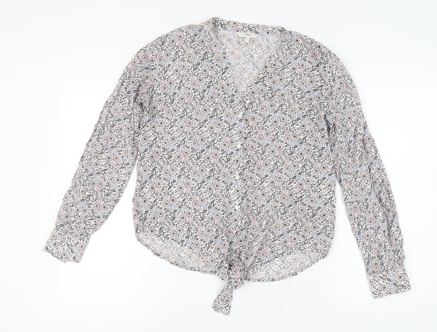 Womens UK Size 10 NEXT Multicoloured Basic Blouse