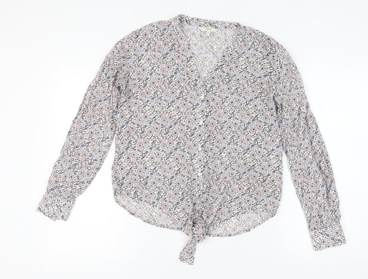 Womens UK Size 10 NEXT Multicoloured Basic Blouse