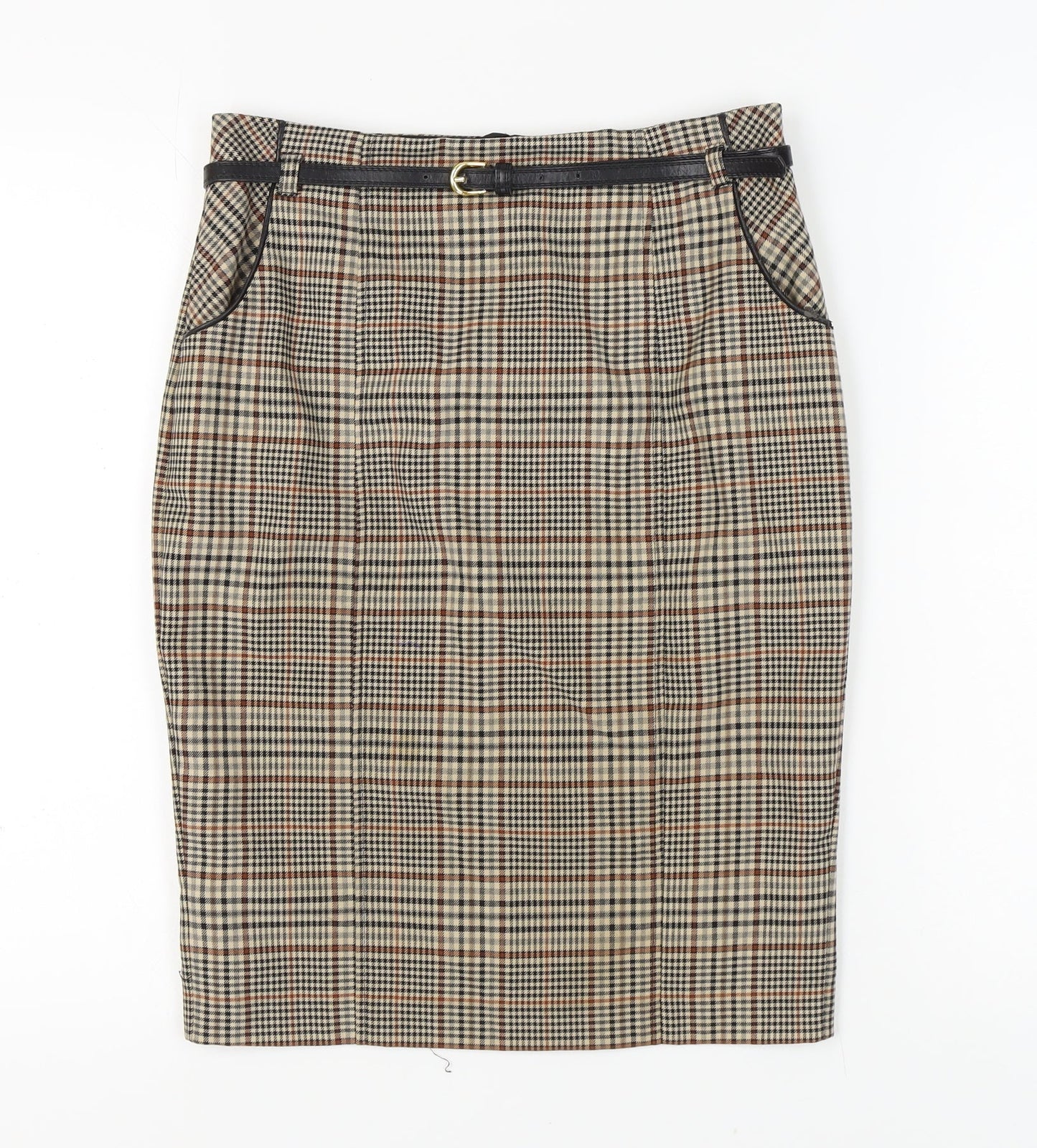 Next Women Multicoloured Plaid Knee Length Skirt 8