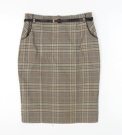 Next Women Multicoloured Plaid Knee Length Skirt 8