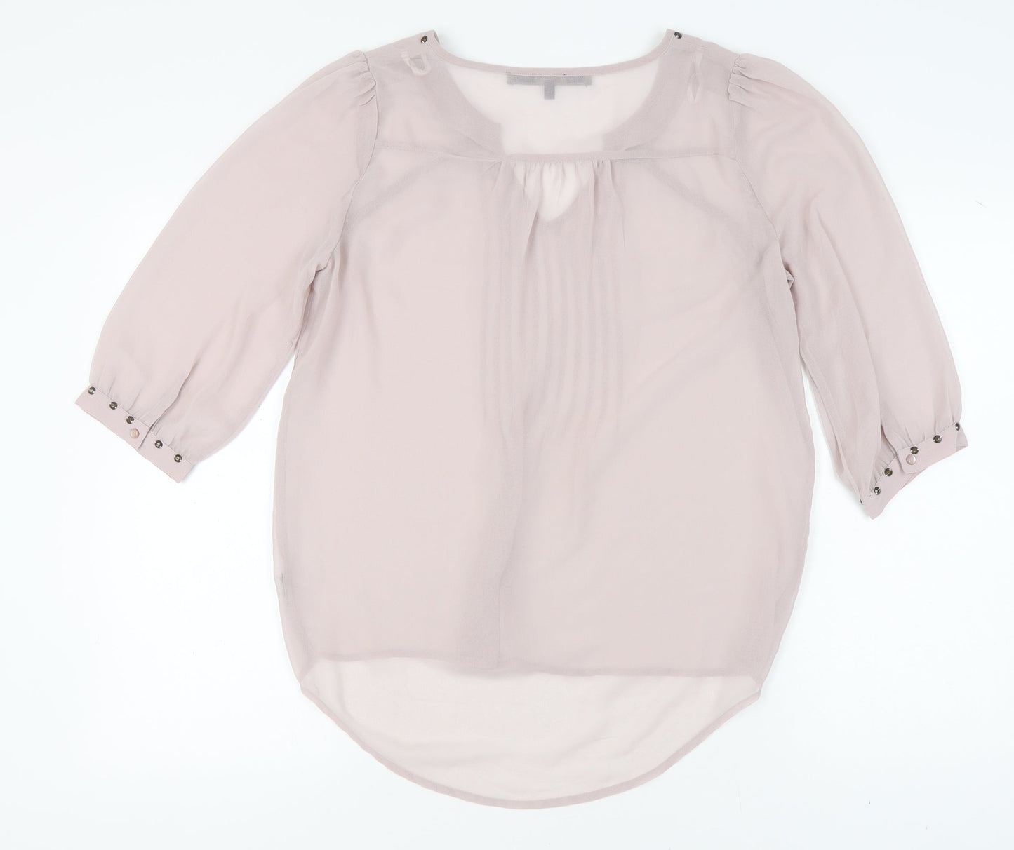 Womens UK Size 14 NEXT Beige Basic Blouse