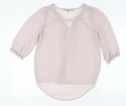 Womens UK Size 14 NEXT Beige Basic Blouse