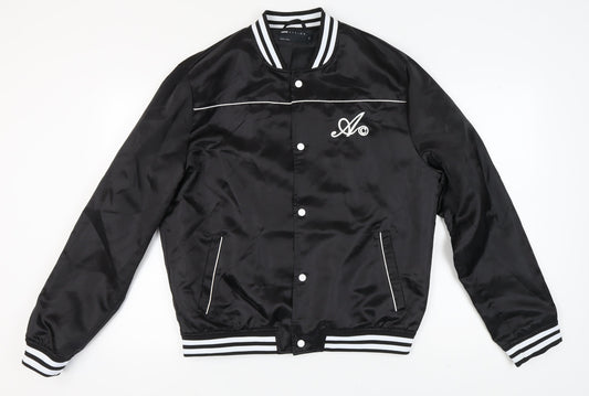 ASOS DESIGN Men's Black XL Varsity Jacket