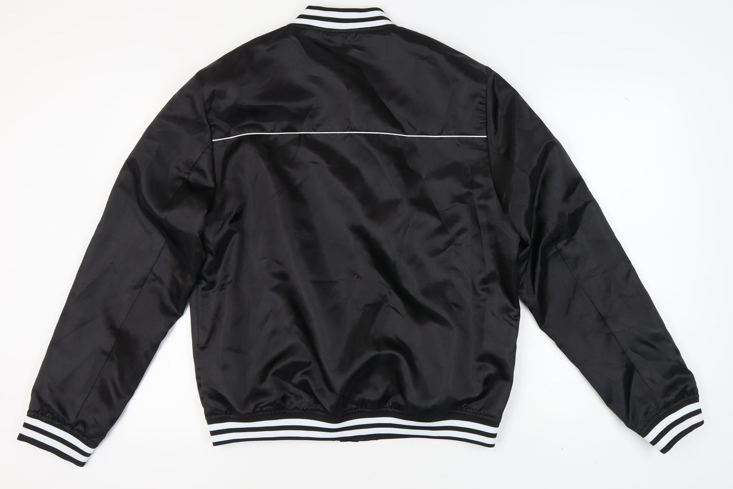 ASOS DESIGN Men's Black XL Varsity Jacket