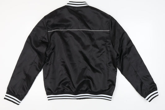 ASOS DESIGN Men's Black XL Varsity Jacket