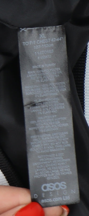 ASOS DESIGN Men's Black XL Varsity Jacket