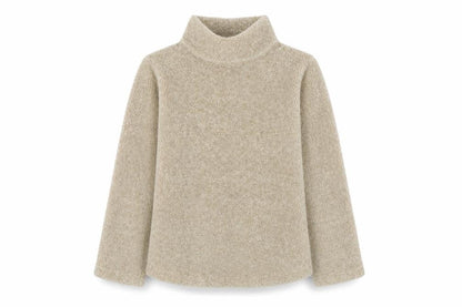 Front view of Principles Women Beige Sweatshirt, size 14, High Neck Autumn