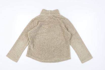 Principles Women Beige Sweatshirt Size 14 High Neck Autumn