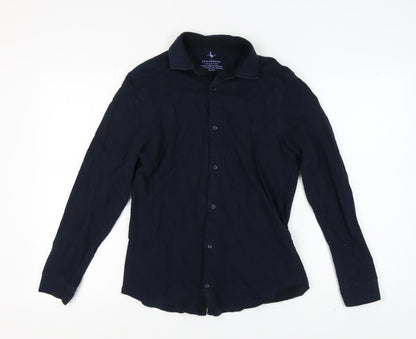 Tailorbyrd Men's Black Long Sleeve Button-Up Shirt M