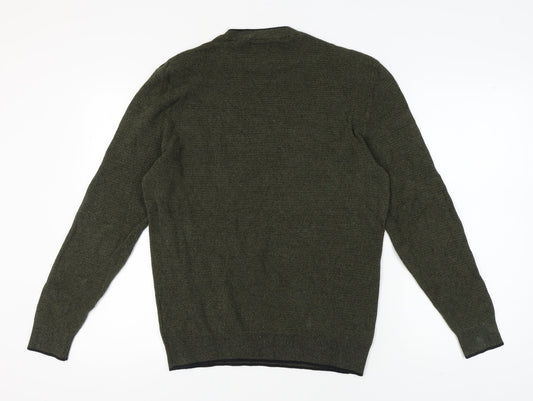 C&A Men's Green Pullover Jumper Medium