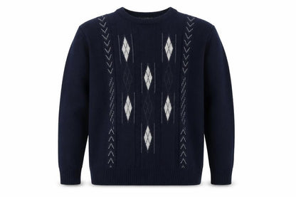 Christopher Knight Men's XL Blue Argyle Pullover Jumper