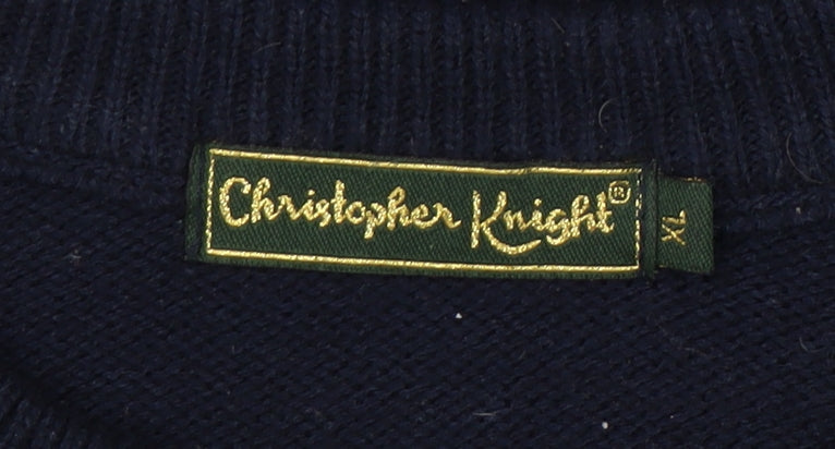 Christopher Knight Men's XL Blue Argyle Pullover Jumper