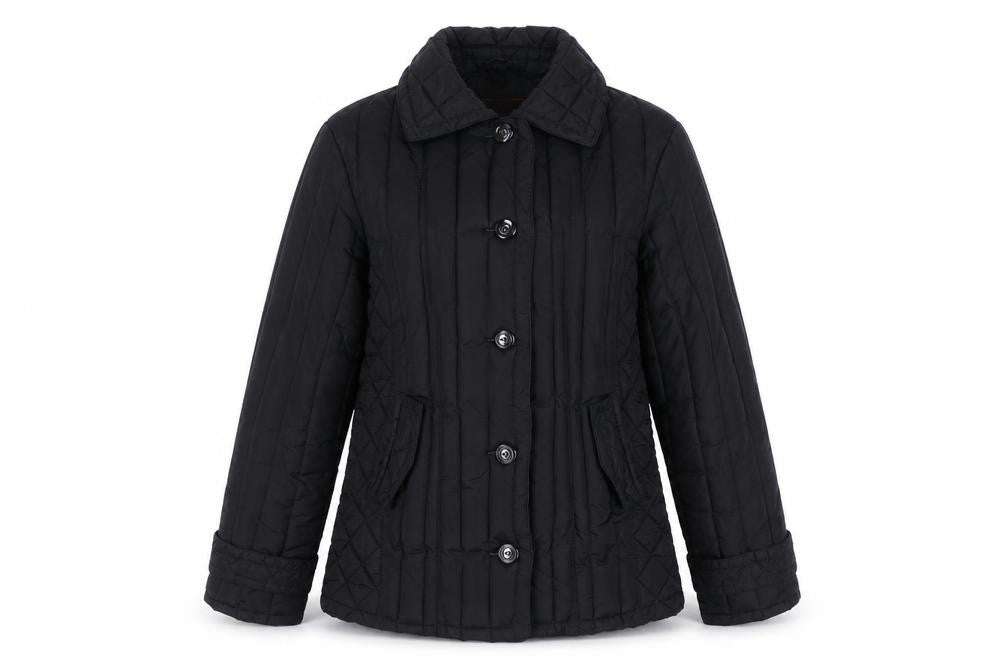 Womens UK Size M Marks and Spencer Black Quilted Coat
