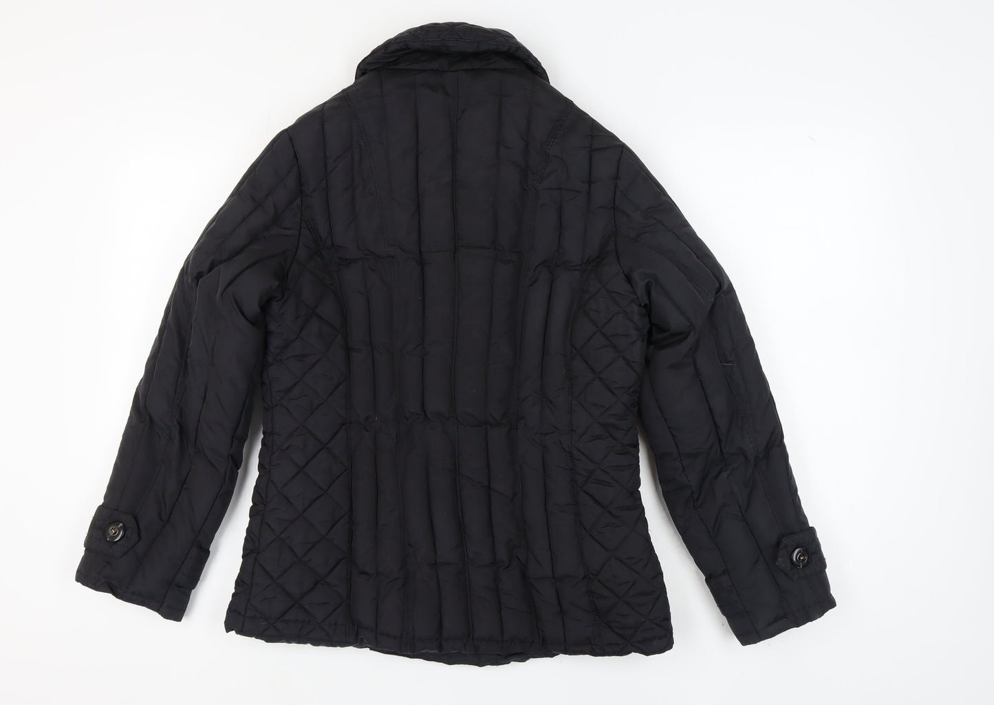 Womens UK Size M Marks and Spencer Black Quilted Coat