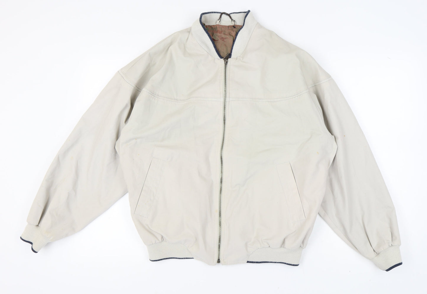 Mens UK Size M St Michael Beige Bomber Jacket