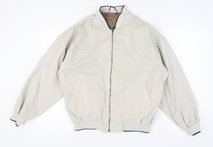 Mens UK Size M St Michael Beige Bomber Jacket