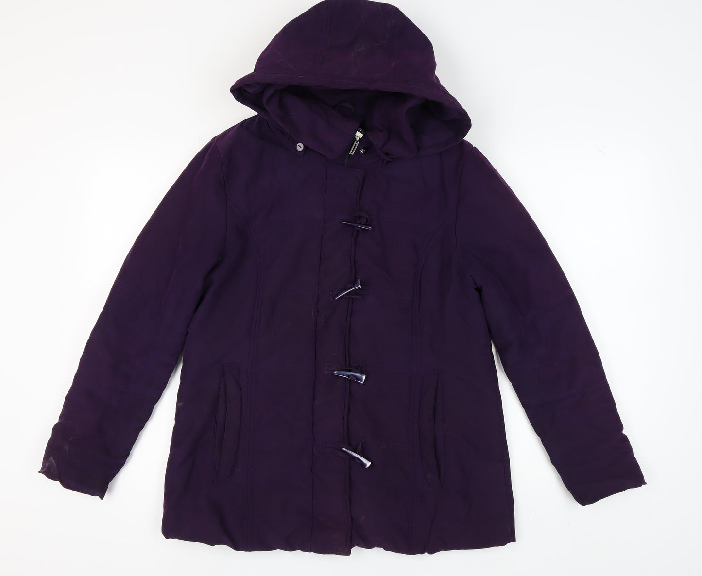 Womens UK Size 12 Katherine Hammond Purple Parka Coat