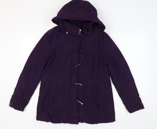 Womens UK Size 12 Katherine Hammond Purple Parka Coat
