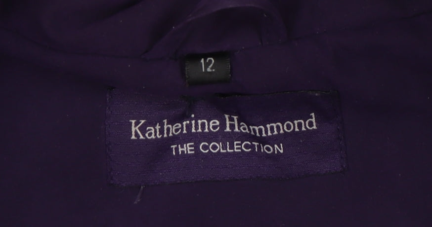 Womens UK Size 12 Katherine Hammond Purple Parka Coat