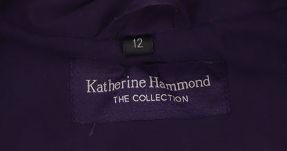 Womens UK Size 12 Katherine Hammond Purple Parka Coat