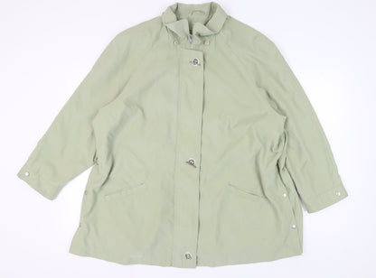 Elvi Women's Green Casual Mid-Length Jacket - Size 2