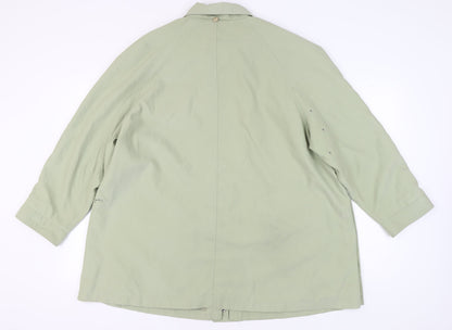 Elvi Women's Green Casual Mid-Length Jacket - Size 2