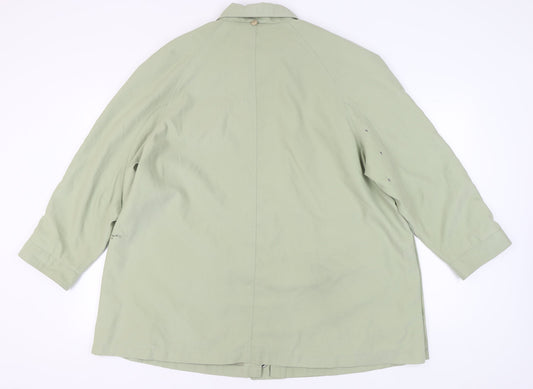 Elvi Women's Green Casual Mid-Length Jacket - Size 2