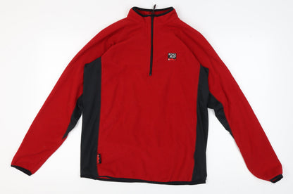 Roadmap Men's Red Fleece 1/2 Zip Sweatshirt Size L