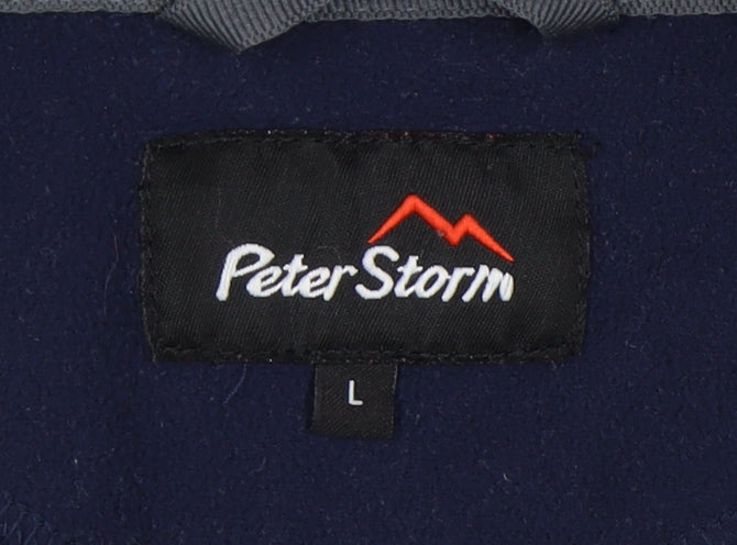 Mens UK Size L Peter Storm Blue 1/4 Zip Sweatshirt