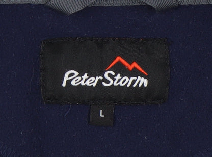 Mens UK Size L Peter Storm Blue 1/4 Zip Sweatshirt
