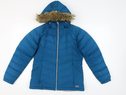 Womens UK Size 12 Trespass Blue Puffer Jacket